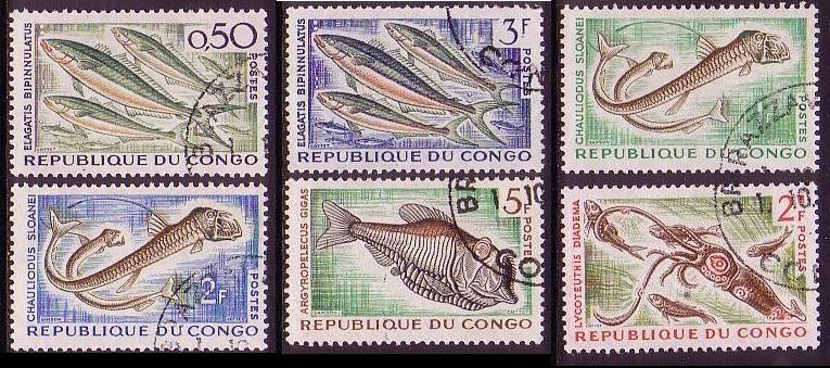 Congo Tropical Fish 6v CTO SG#13/18