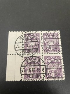 Latvia sc 135 u block of 4