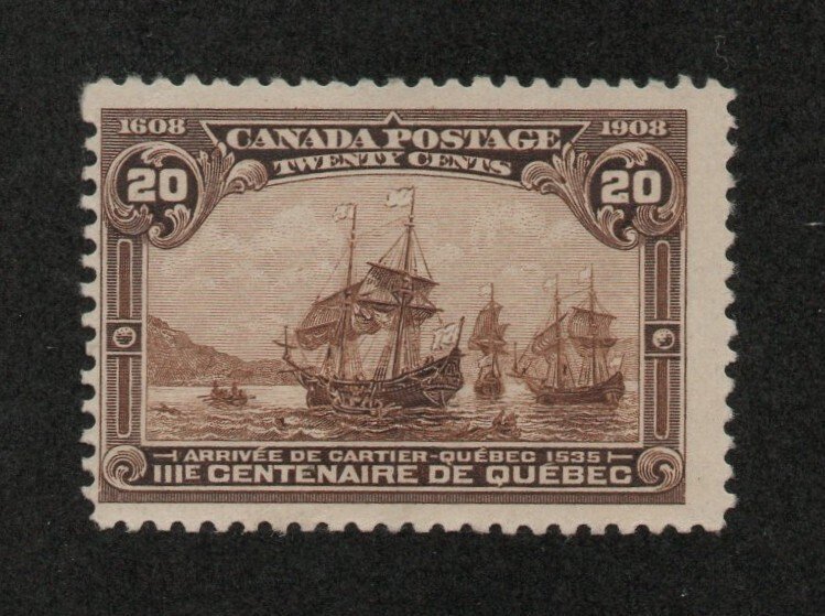 Canada Scott 102 15-cent Quebec issue Mint No Gum 2021 cv (w/gum) $250