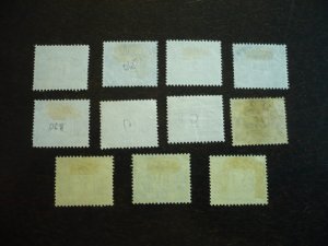 Stamps - Great Britain - Scott# J56,J58-J67 - Used Part Set of 11 Stamps