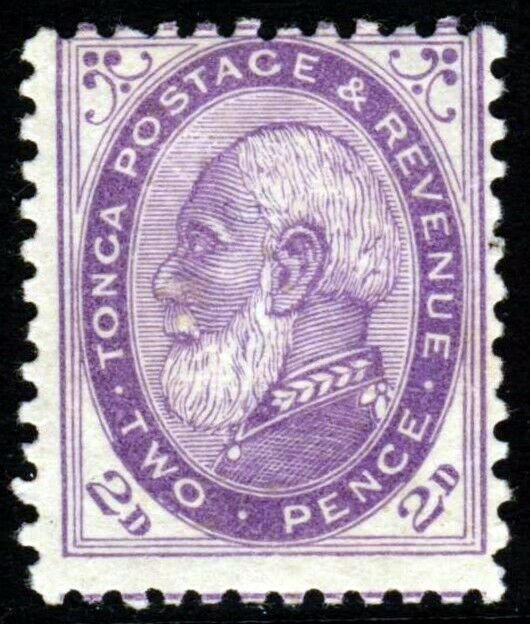 TONGA 1887 King George I  2d. Pale Violet VARIETY Perf.12x11½ SG 2b MINT