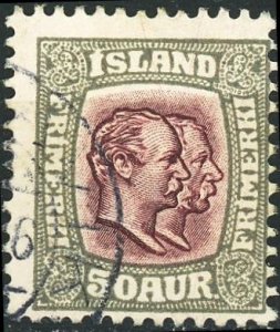 Iceland #82 50a Christian IX and Frederik VIII Used 
