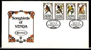 Venda, Scott cat. 116-119. Songbirds issue on a First Day Cover.