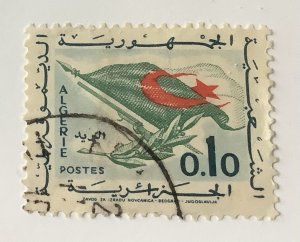 Algeria 1963 Scott 297 used - 10c,  successful revolution, flag