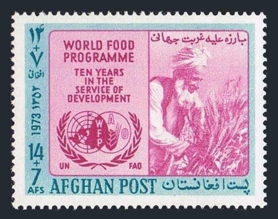 Afghanistan B91,MNH.Michel 1136. FAO 1973.World Food Program,10th Ann.Farmer.