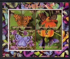 CONGO B. - 2013 - Butterflies #4 - Perf 4v Sheet - Mint Never Hinged