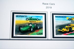 COLOR PRINTED MONACO 2011-2020 STAMP ALBUM PAGES (63 illustrated pages)