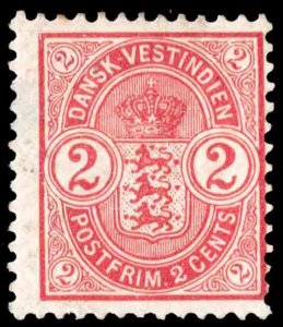 Danish West Indies Scott 29 Unused hinged with thin.