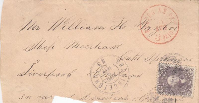 1865, 24c Washington on a piece from Boston, MA, See Remark (27974)
