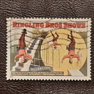 US Scott # 4902; used (49c) Circus Posters from 2014; XF centering; off paper