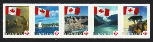 DIE CUT = FLAG, BEAR, LIGHTHOUSE = Lower strip fr booklet = Canada 2006 #2193ai