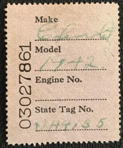 US #RV30 Used Single Motor Vehicle Use Tax Stamp SCV $2.40