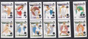 Gambia # 943a-951a, 955a, Wimbledon Tennis Championships, NH, 1/3 Cat.