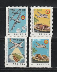Bolivia C241-C244 Set MH Planes (A)