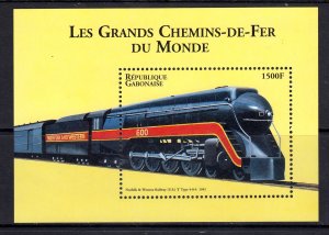 Gabon 2000 Trains Mint MNH Miniature Sheet SC 1039