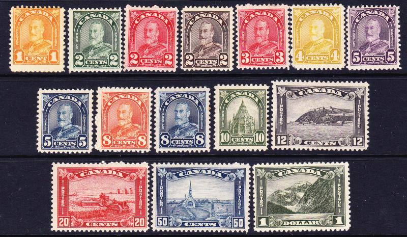 CANADA 1930-31    PICTORIALS PART SET 15  MH  Sc 162/77