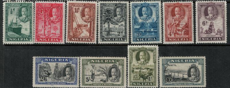 Nigeria 1936  SC 38-48 Mint CV $132.00 Set