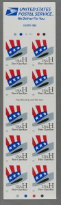 United States #3268a MNH Pane of 10 USA H First-Class Rate Patriotic Hat
