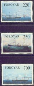 FAROE ISLANDS  90-92 MNH 1983 CARGO SHIPS