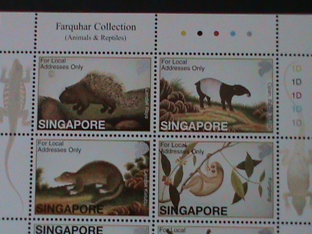 ​SINGAPORE-2002-COLLECTONS OF NATURAL HISTORY DRAWING-MNH SHEET-VF MNH S/S