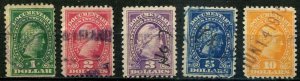 USA SC# R217-20 Series 1914  Documentary Dollar issues