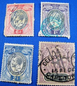 CAPE OF GOOD HOPE  1815-1926  -  KING GEORGE V REVENUE STAMPS  -  USED  (jps9)