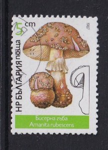 Bulgaria   #3232  cancelled  1987  mushrooms  5s