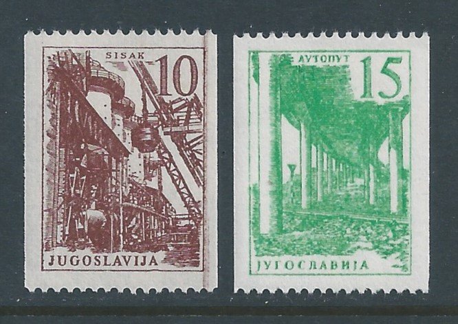 Yugoslavia #627-8 NH Industrial Progress Coil Defins.