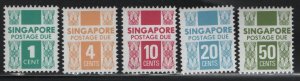 SINGAPORE J9a-J13a  MNH  SET