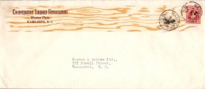 Canada 4c KGVI War Issue Kamloops, British Columbia to Vancouver, B.C.  Illus...