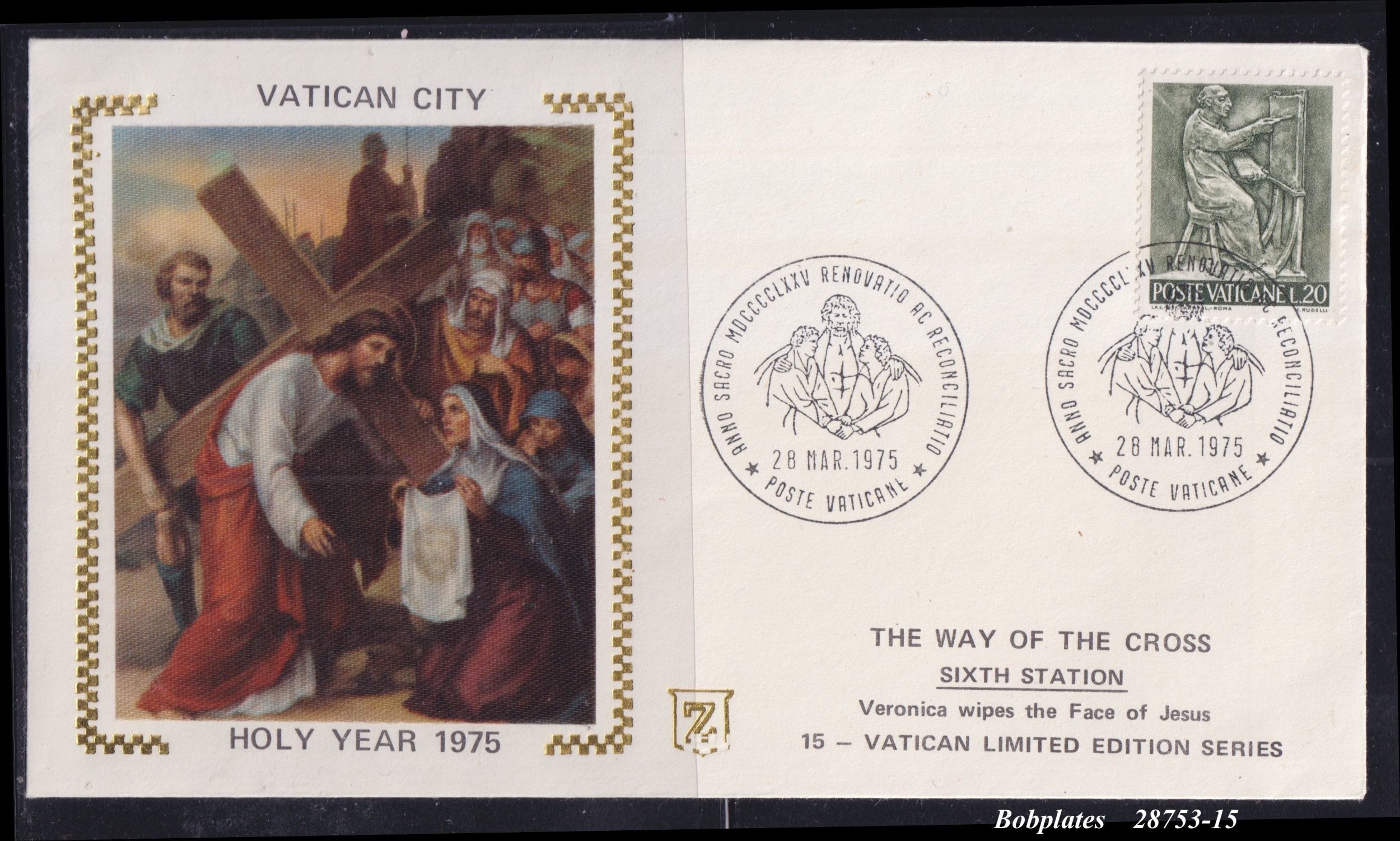 Vatican 1975 Holy Year Way of the Cross Sixth Station VF FDC | United ...