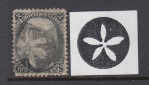 US #87 with Flower Cancel - NICE (has a small corner crease) CV$200.00