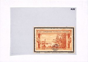 ITALY Air Mail 1925 Livorno Congress Card *POSTA AEREA* Label HOLY YEAR 30c YG14