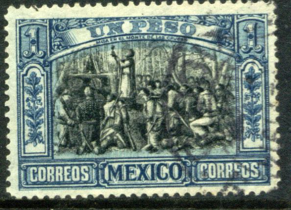 MEXICO 319 $1P INDEPENDENCE CENTENNIAL 1910 COMMEM USED(226