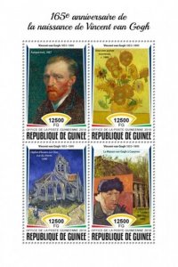 Guinea - 2018 Vincent van Gogh - 4 Stamp Sheet - GU18310a