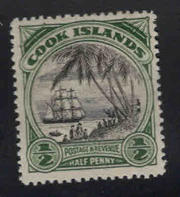 Cook Islands Scott 91 MH* 1933 nicely centered stamp