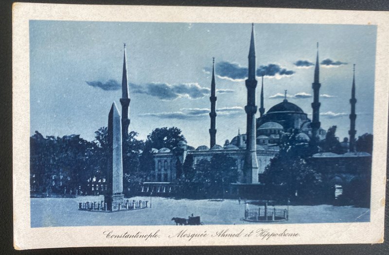 1922 Istanbul Turkey RPPC Postcard Cover To Vienna Austria Castle View