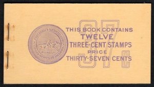 US BK84 (807a) MNH VF Complete Booklet Rare! CV$150 Partial Plate #'s
