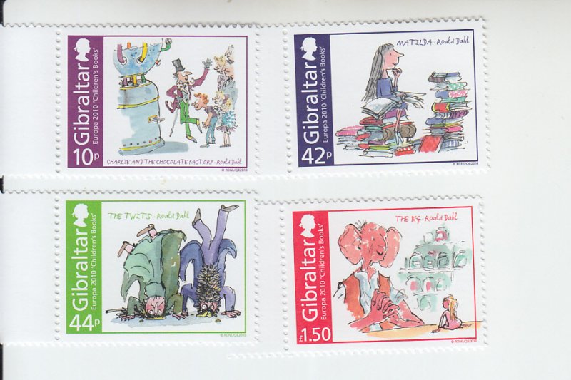 2010 Gibraltar Children's Books by Roald Dahl - Europa  (4) (Scott 1233-36) MNH