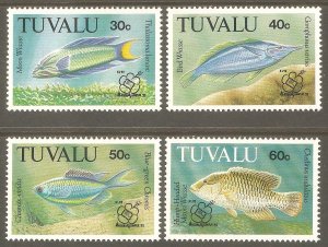 TUVALU Sc# 629 - 632 MNH FVF Set4 Various Fish