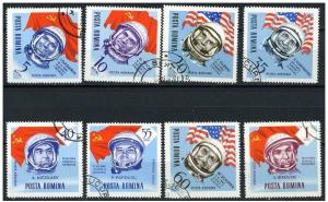 Romania 1964 Scott C151 .. 157 & 159  - Astronauts & Flags