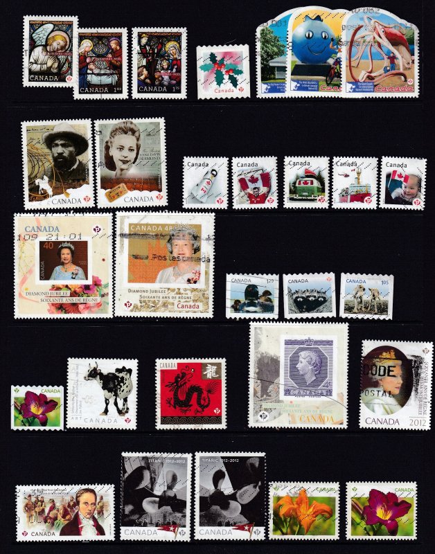 Canada 2007-2013-  collection of 162 used Stamps ( 6 Scans)