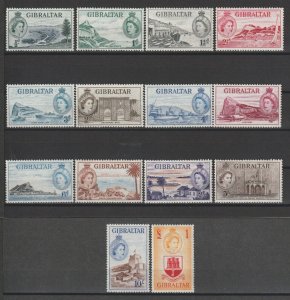 GIBRALTAR 1953/9 SG 145/58 MNH Cat £190