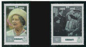 Kiribati 555-56 MNH 1990 Queen Mother Birthday (ak4053)