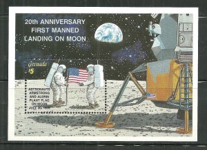 Grenada MNH S/S 1743 20th Ann. Moon Landing