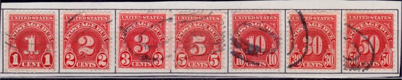 United States, 1931, Postage Due, sc#J80-86, used