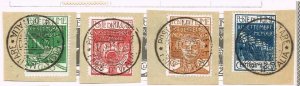 Italy Fiume 1920 Sc 100-104 set on piece