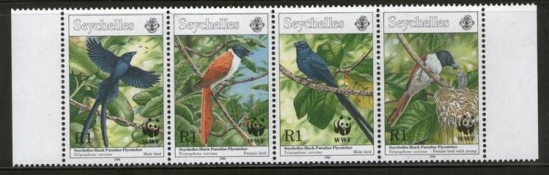 Seychelles 1996 WWF Birds Black Paradise Flycatcher Sc 778a
