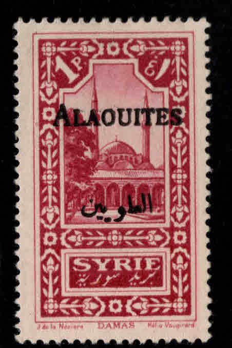 Alaouites Scott 29 MH* surcharged stamp