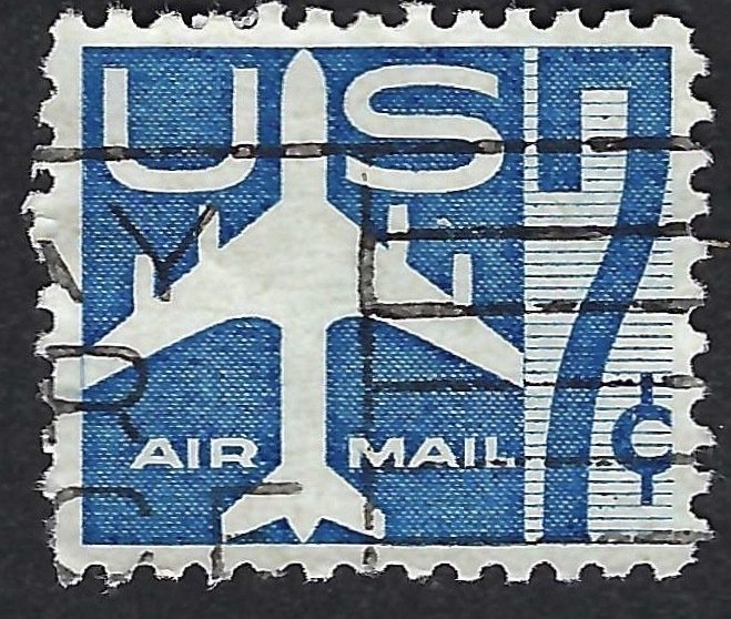 United States #C51 7¢ Jet Silhouette (1958). Used.